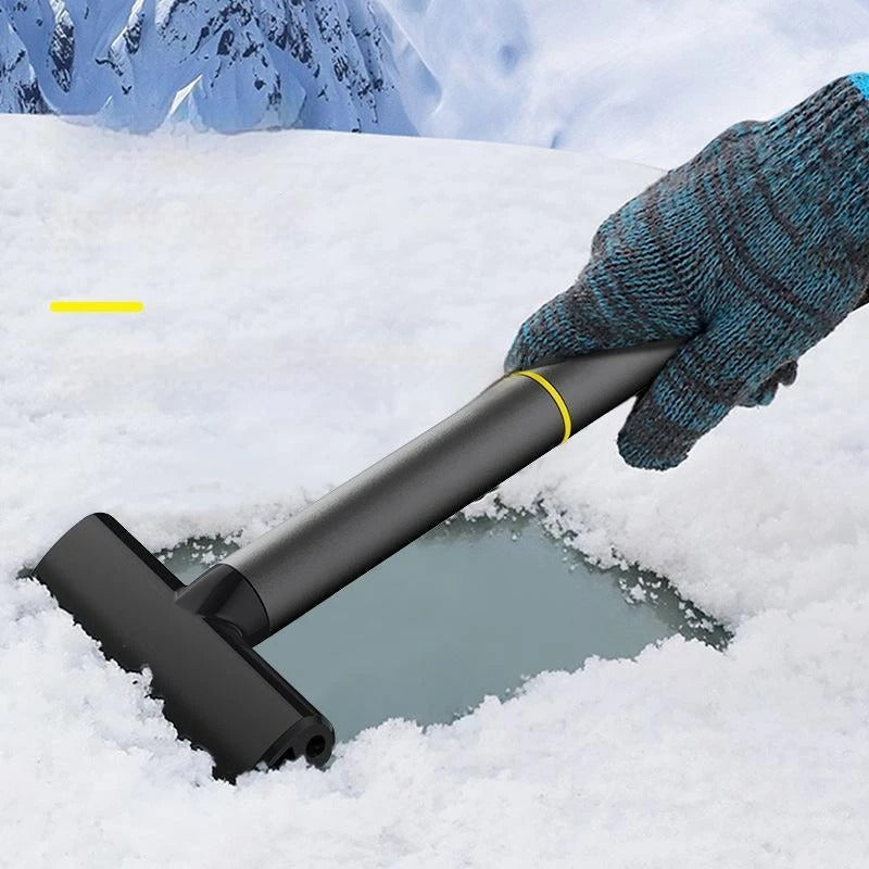 Belro ice scraper for car cleaning, with a sturdy handle and plastic blade, designed for removing ice from vehicle windows.