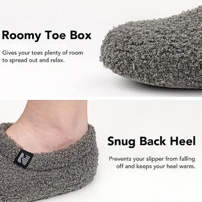 Belro fleeced closed back indoor slipper showing soft fleece lining and cozy design for comfortable indoor footwear.