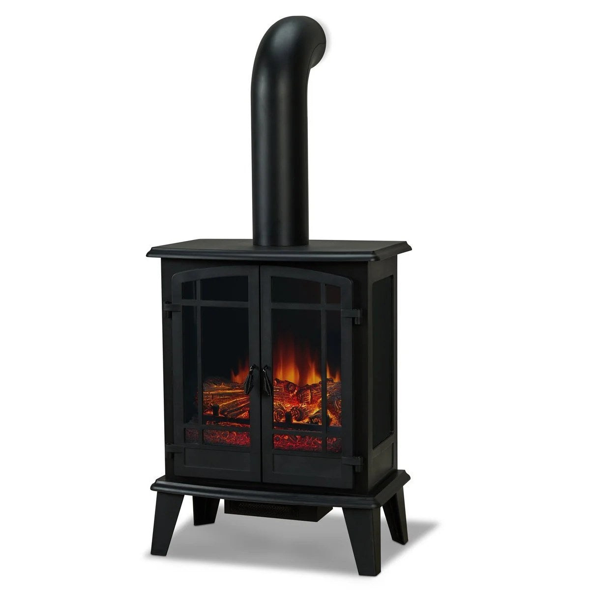 Casavibeo Real Flame Foster 25-inch electric fireplace with realistic flame display and modern wood mantel design.