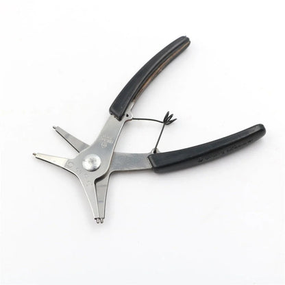 Casavibeo 2-in-1 DIY snap ring pliers for installing and removing circlips, featuring ergonomic handles and precision tips.