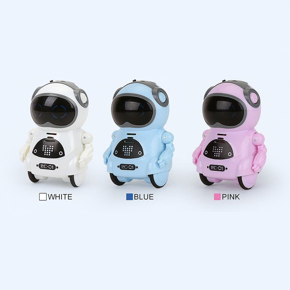 Belro Pocket RC Robot toy with movable arms and wheels, designed for kids, in a compact, colorful plastic robot figure.