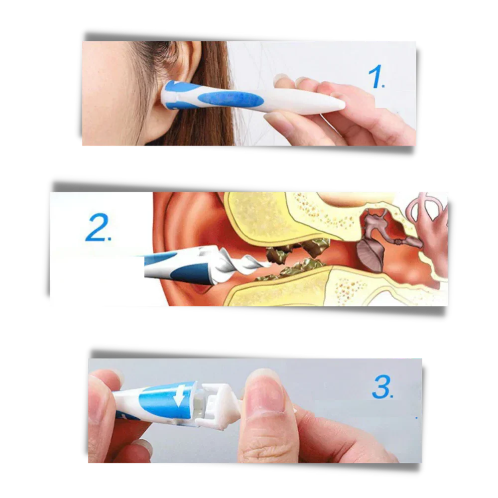 Belro silicone spiral ear cleaner tool with 16 tips, designed for safe and easy ear cleaning in health and beauty routines.
