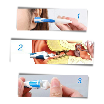 Belro silicone spiral ear cleaner tool with 16 tips, designed for safe and easy ear cleaning in health and beauty routines.