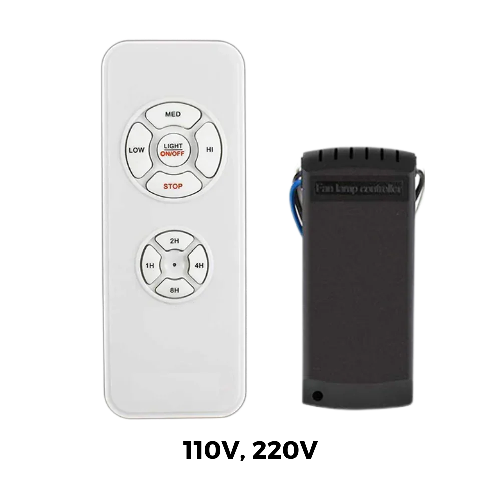 Belro universal fan remote control for electronics, featuring buttons and sleek design for easy fan operation.