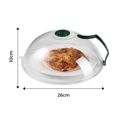 Belro anti-splash microwave protective cover over a microwave, designed to prevent spills and splatters in the kitchen.