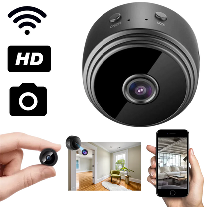 Mini wireless surveillance camera from Belro, compact security camera with night vision and Wi-Fi connectivity for home safety.
