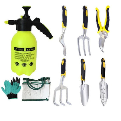 Casavibeo 3-piece garden planting tools set with aluminum alloy shovel and potting tools, ideal for gardening and planting tasks.