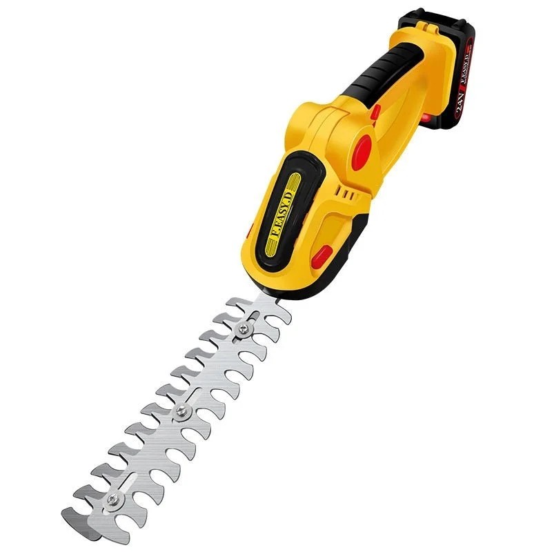 Casavibeo electric hedge shears with dual-purpose rechargeable pruning shear and mower for trimming bushes and hedges.