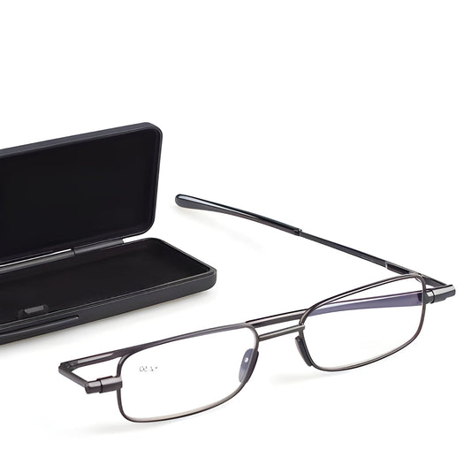 Belro compact folding reading glasses for men and women, stylish health and beauty accessory with foldable design.