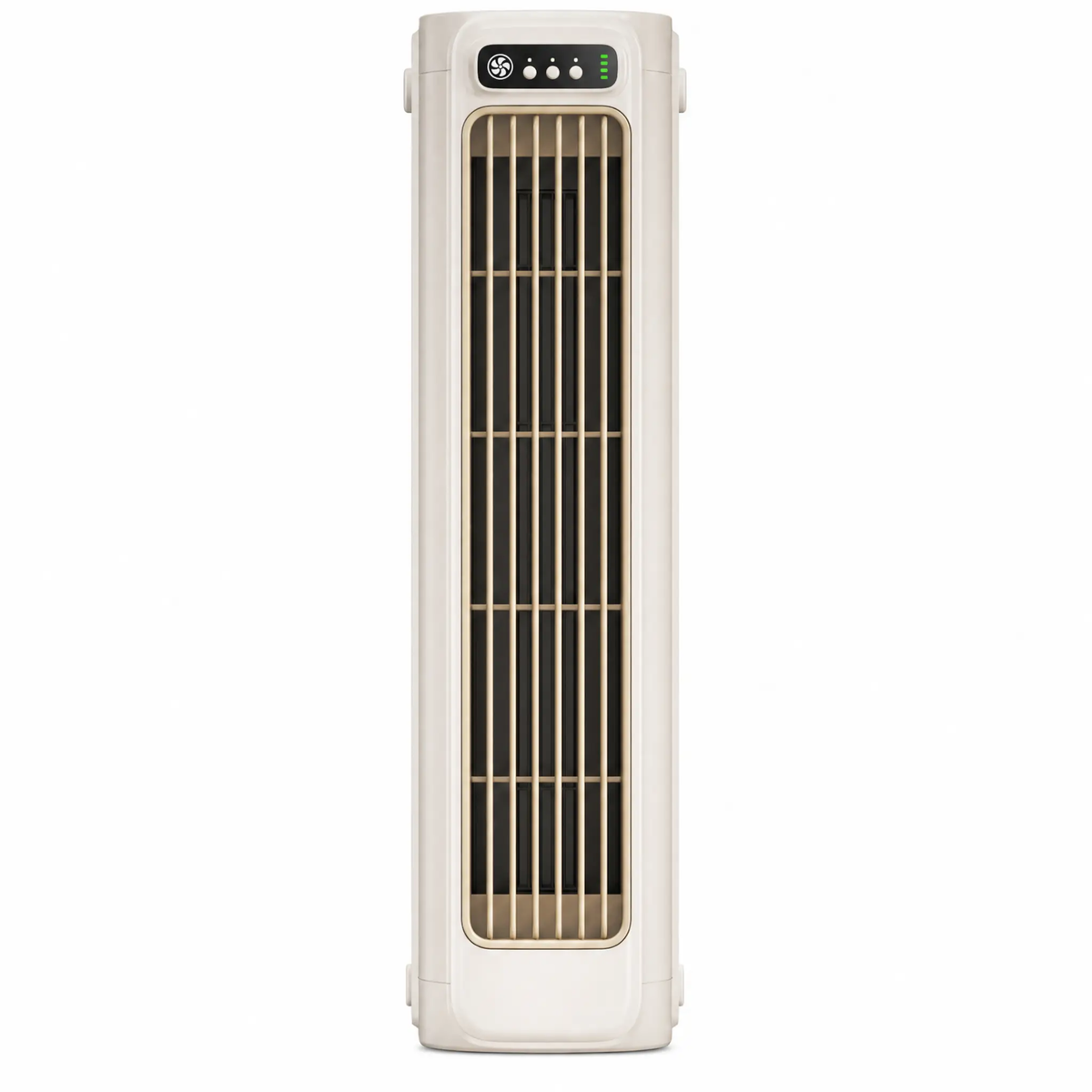 Portable BowLift Rechargeable AirWave air conditioner with a compact design, showing vents and control panel in a sleek setup.