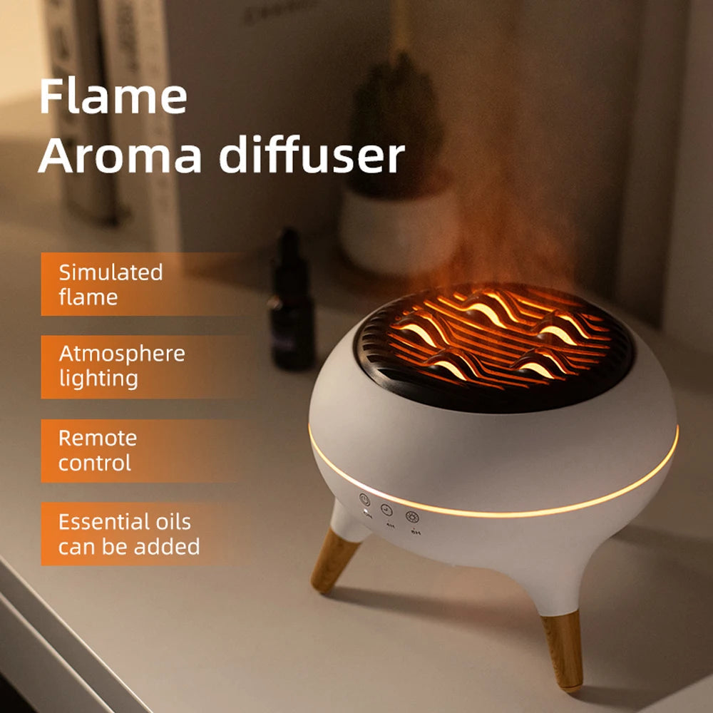 Belro Dynamic Jellyfish Flame Aroma Diffuser with glowing jellyfish design for soothing fragrance and ambient lighting.