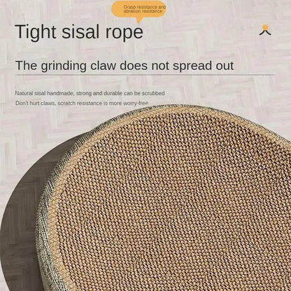 Belro Oval Sisal 2-in-1 cat scratcher bed with cozy resting area and sisal scratching surface for cats.