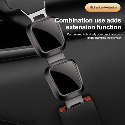 Belro thick insert seat belt extender for sports and outdoor safety, showing the sturdy extension in a close-up view.