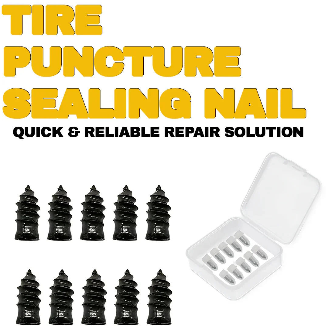 Belro Tire Sealing Nails, 10-pack, durable hardware tools for puncture repair and tire sealing in a compact, organized bundle.