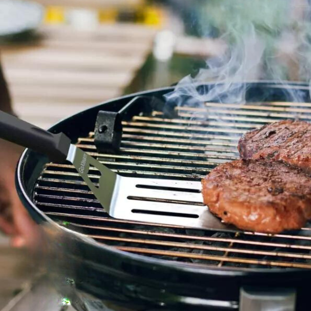 Belro 30-piece BBQ griddle accessories tool kit featuring spatulas, brushes, tongs, and cleaning tools for outdoor grilling.