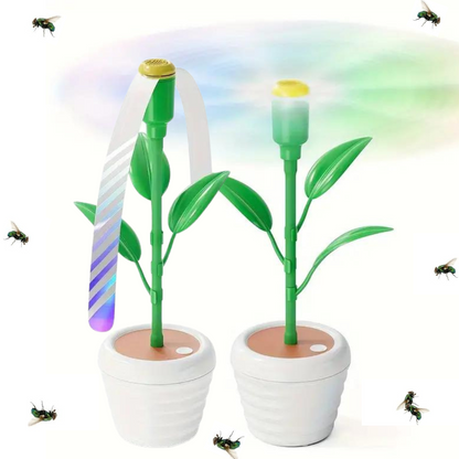 Belro tabletop fly repellent fan for outdoor pest control, compact device with rotating blades to deter flies and insects.