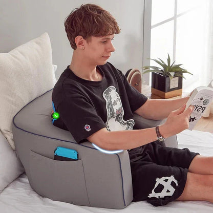 Belro reading lap pillow and laptop desk for bed, soft cushion with built-in support for comfortable reading and working.