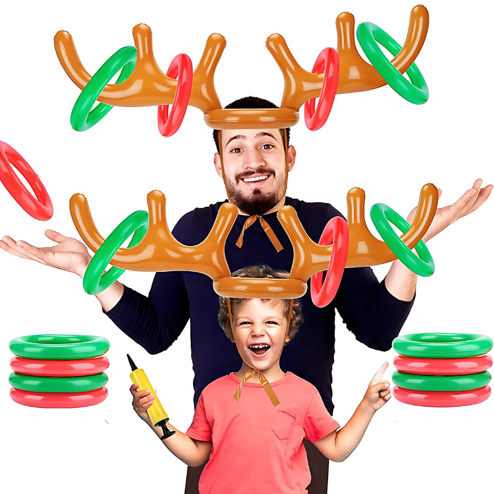 Belro Reindeer Antler Ring Toss Christmas game featuring festive antlers and rings for holiday fun.