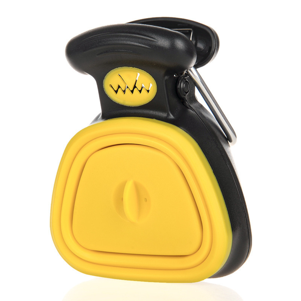 Belro collapsible dog pooper scooper with biodegradable waste bags, compact and portable for easy pet waste cleanup