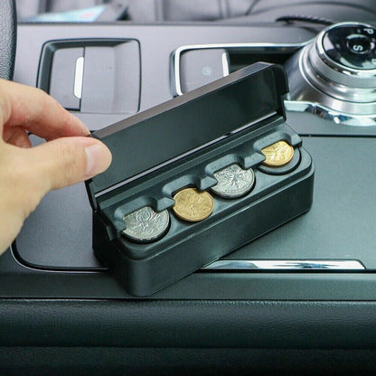 Belro car coin holder for easy access, compact automotive interior organizer for loose change storage.