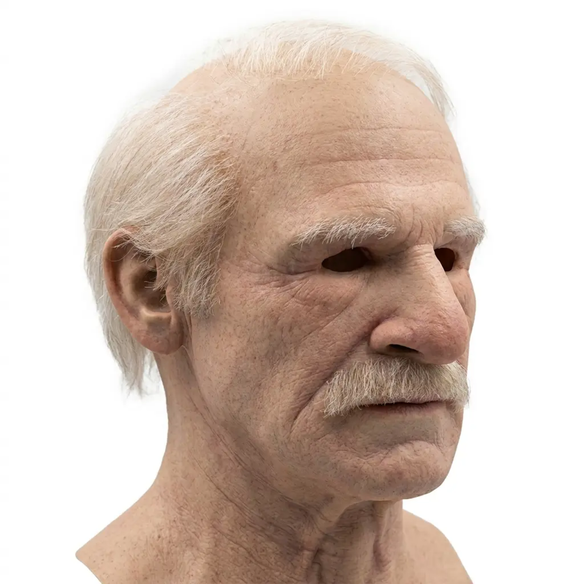 Realistic old man Halloween mask by BowLift, creepy latex full face mask with detailed aged facial features for adults.