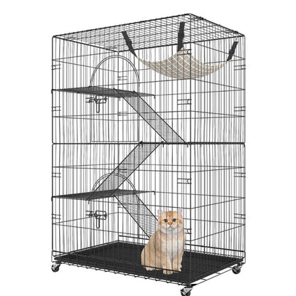 Indoor cat cage enclosure by Belro, featuring secure metal bars and door for easy access, ideal for indoor pet containment.