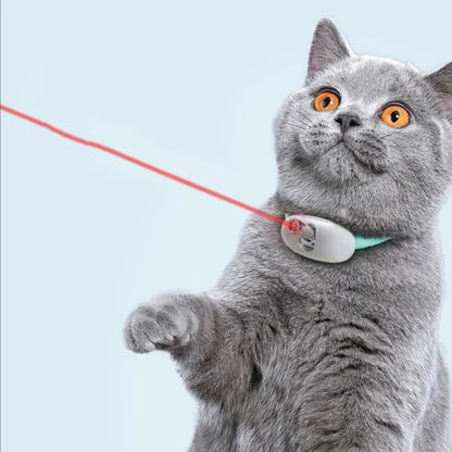 Belro interactive laser cat collar with USB charging, featuring a laser pointer toy for engaging feline play.