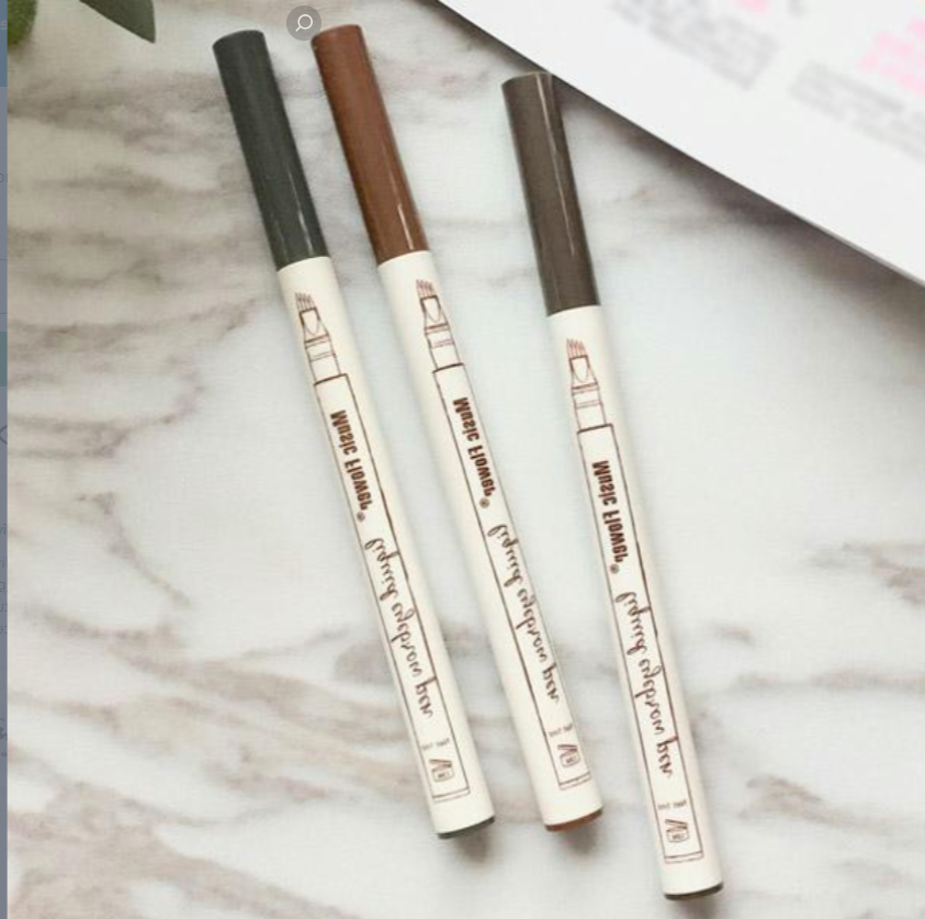 Belro waterproof microblading pen for eye makeup, close-up of the sleek black tool designed for precise eyebrow tattooing.