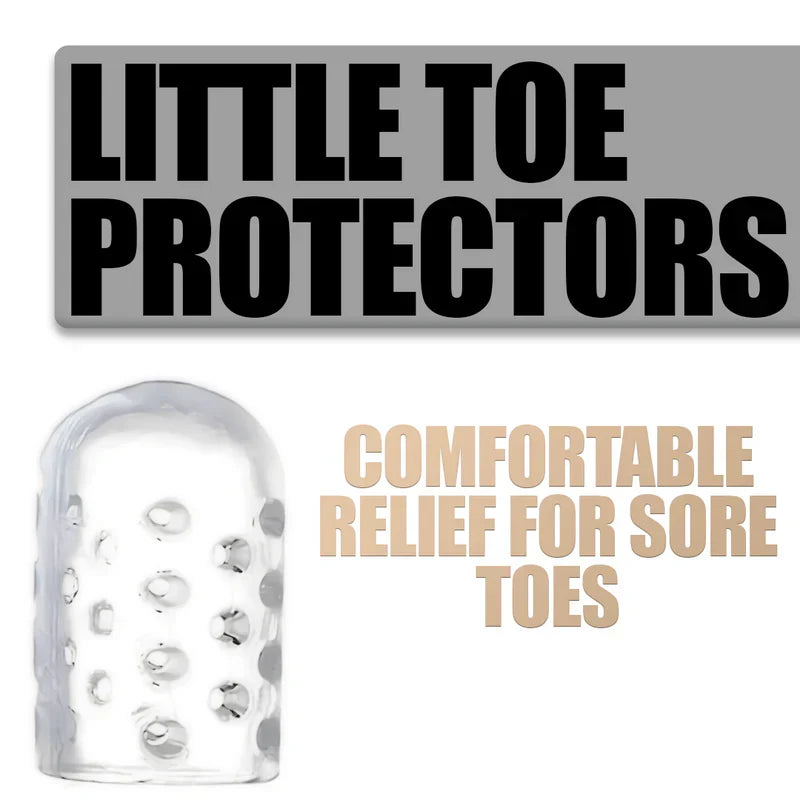 Pair of Belro silicone anti-friction toe protectors for comfort and protection in health and beauty applications.