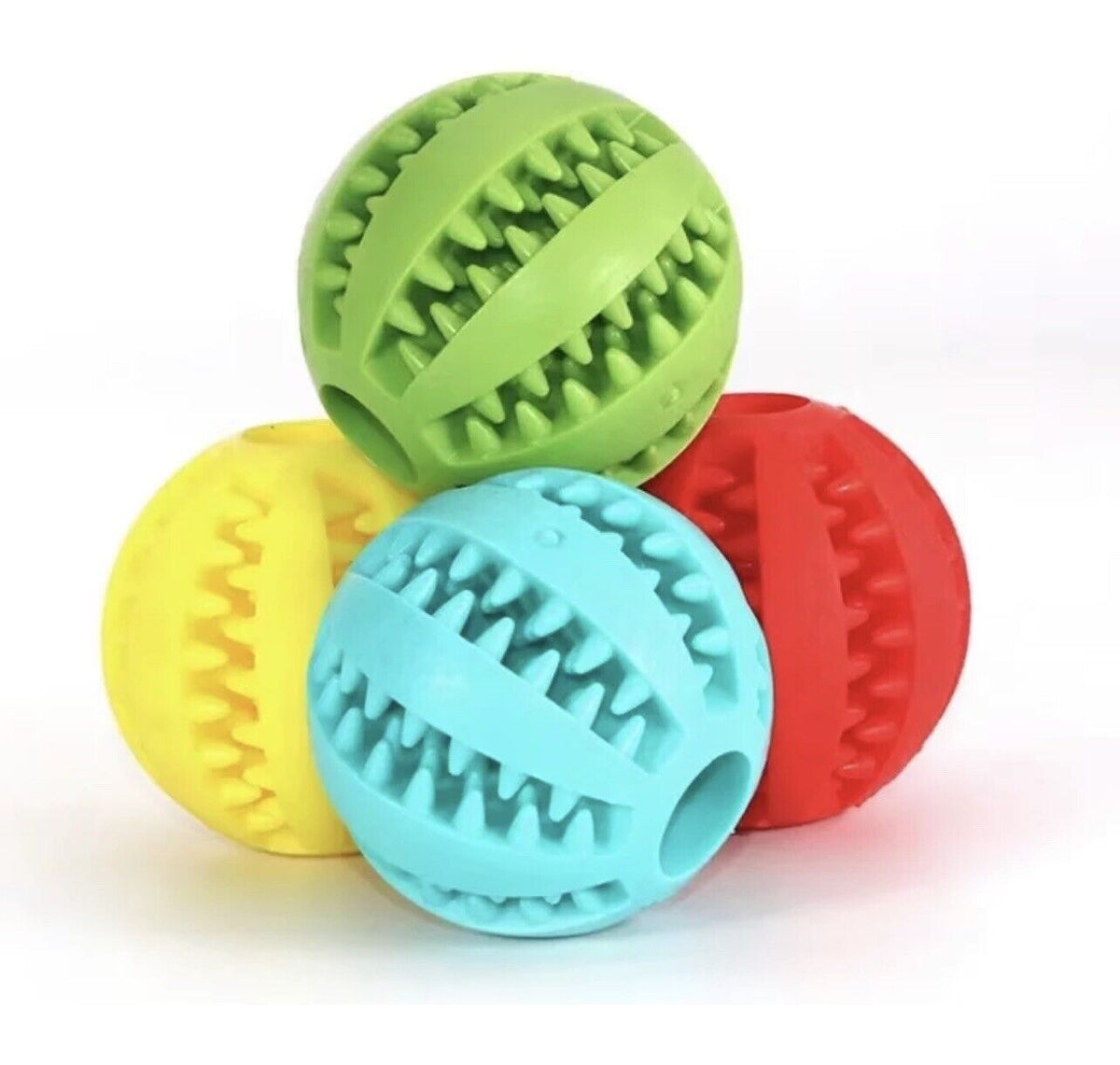 Belro interactive rubber ball for birds, colorful pet toy with textured surface and bright colors, designed for bird entertainment.