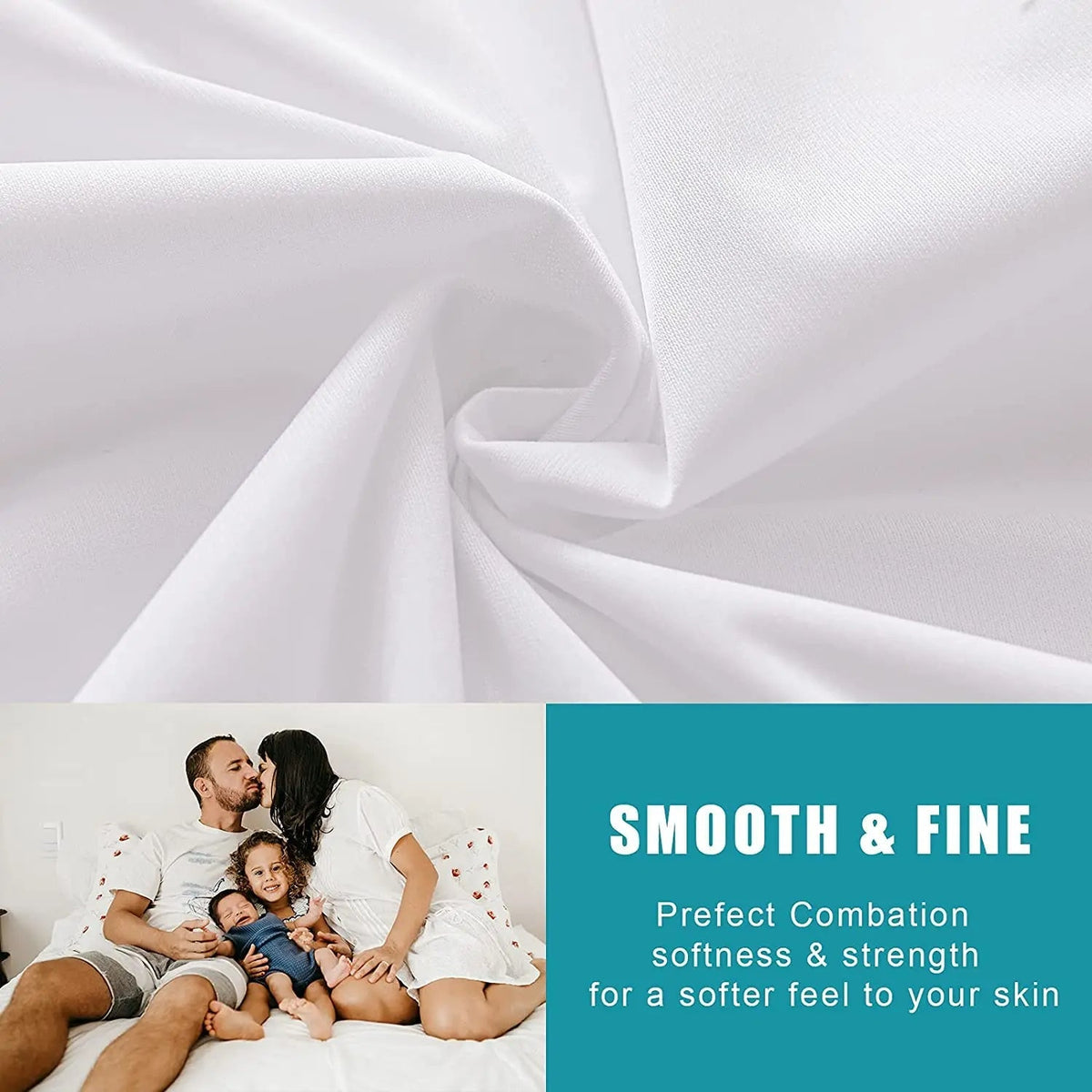 Belro waterproof pillowcase for men, showing smooth fabric with waterproof features, designed for durable, protective bedding.