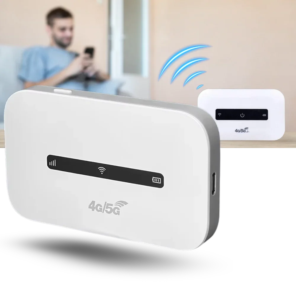Belro Ultimate Portable Wi-Fi device for mobile internet connectivity, compact electronic gadget with indicator lights and sleek design.