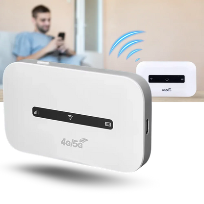 Belro Ultimate Portable Wi-Fi device for mobile internet connectivity, compact electronic gadget with indicator lights and sleek design.