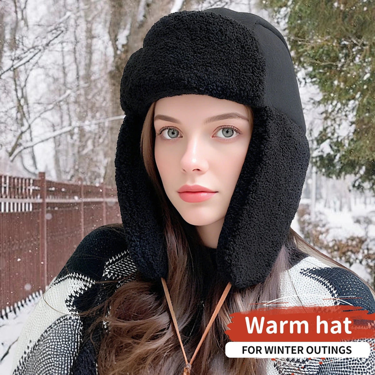Belro fleece trapper winter hat with ear flaps, cozy and warm bomber-style accessory for cold weather.