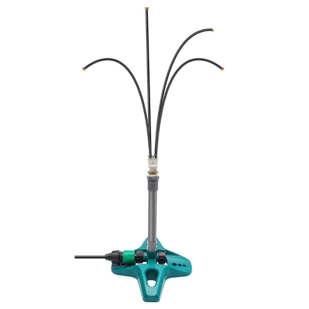 Belro freestanding outdoor patio cooling misting system with spray nozzles for garden and outdoor cooling.