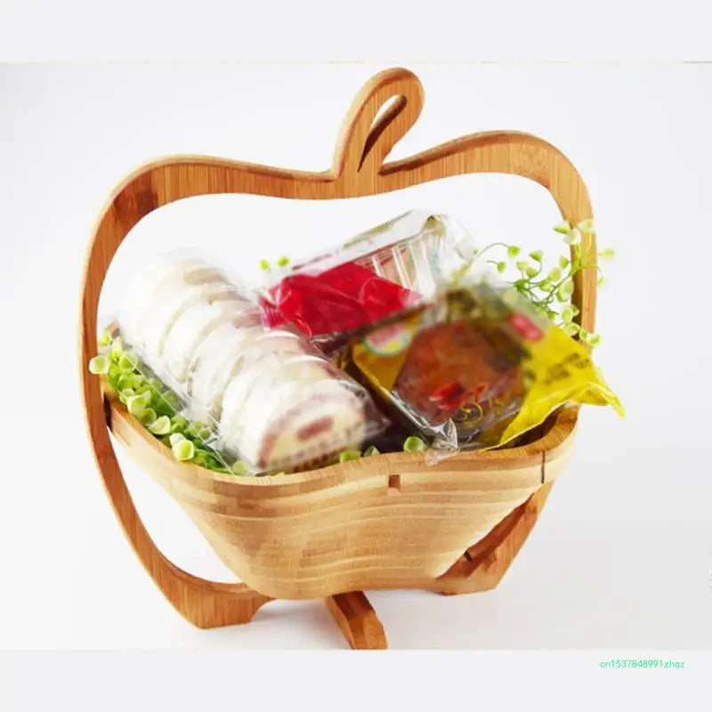 Belro folding fruit basket and cutting board set for kitchen and dining, featuring a wooden cutting surface and collapsible fruit storage.