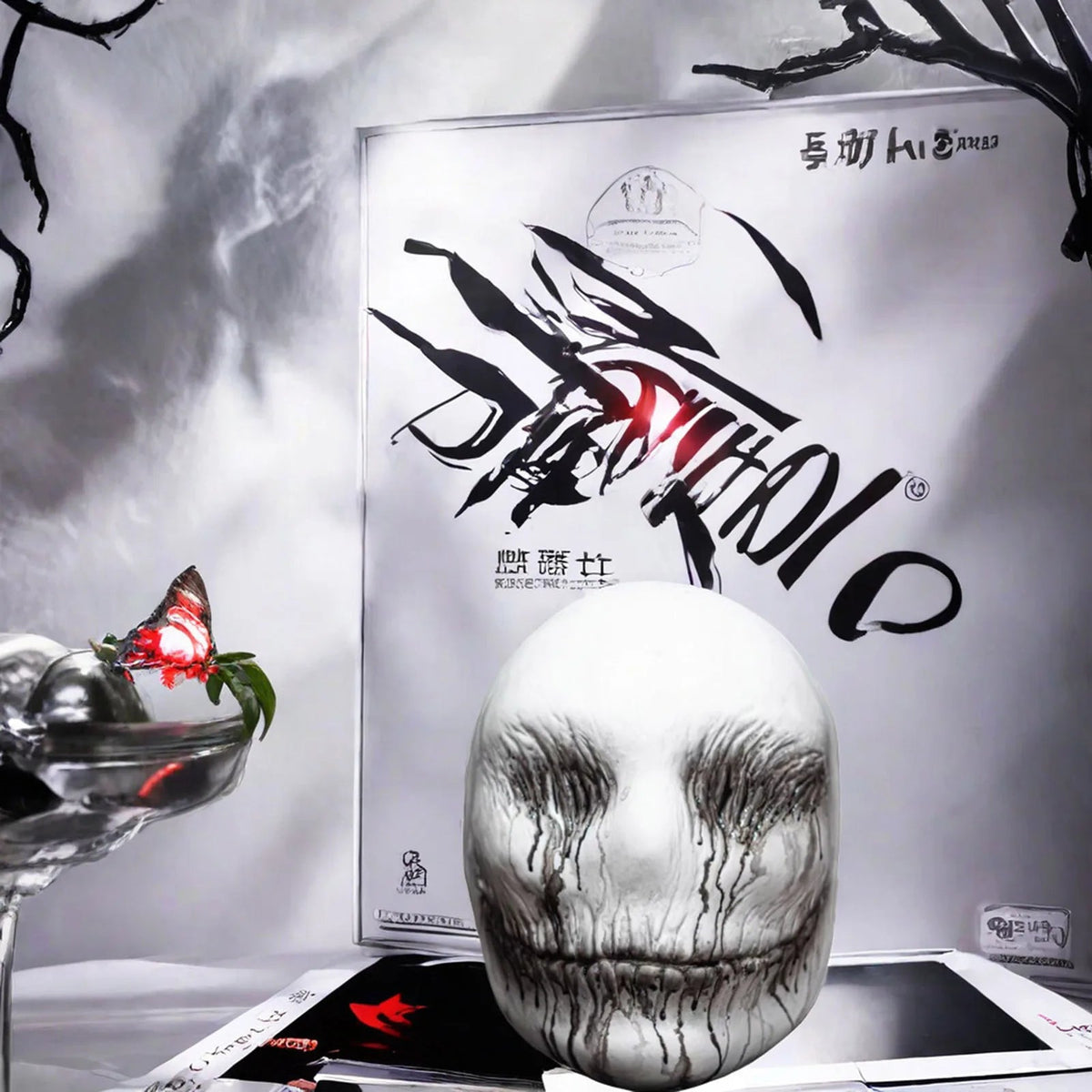Belro Halloween skull mask with realistic creepy ghost face, perfect for spooky costumes and Halloween dress-up.