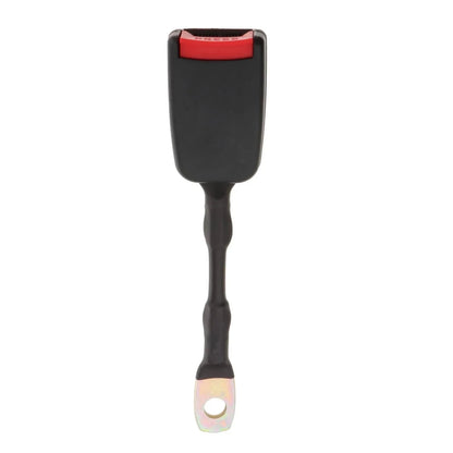 Belro universal car seat belt extender clip for safety, designed for men, shown attached to a vehicle seat belt.