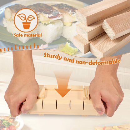 Belro handcrafted wooden sushi maker press mold for home kitchen, ideal for preparing sushi at home.