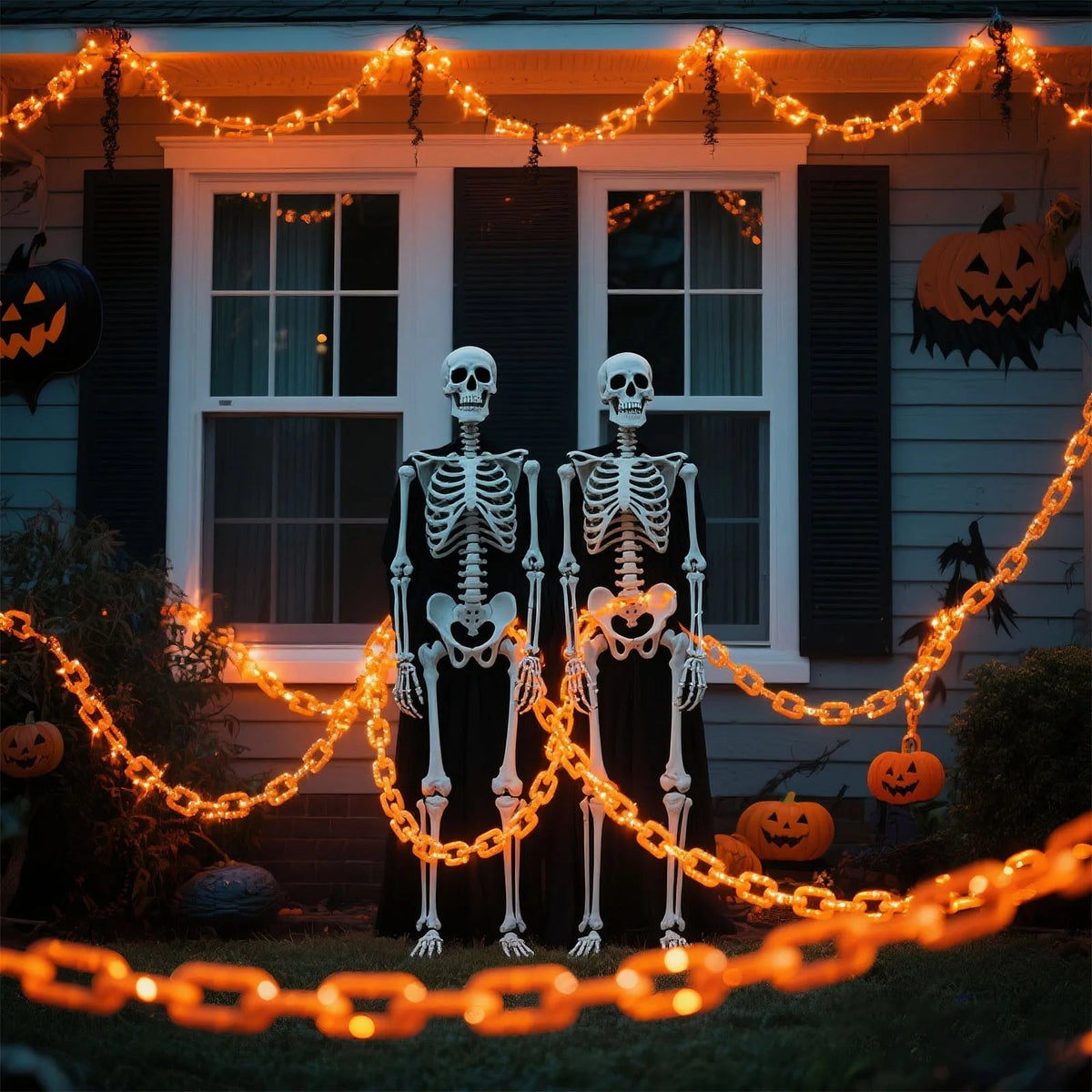 Belro Halloween chains string LED lights outdoor decoration with spooky-themed design for home and garden.