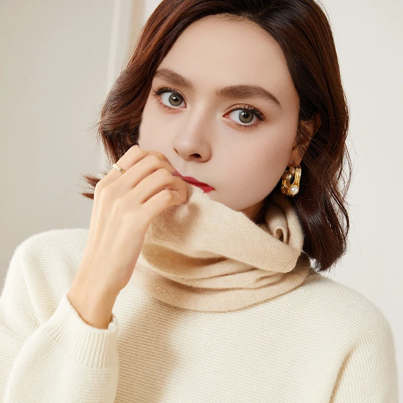 Belro merino wool face mask and winter scarf set, soft and warm clothing accessories for cold weather protection.
