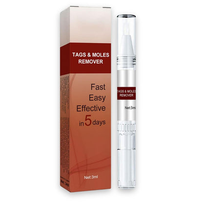 Belro Tags & Moles Remover kit with applicator and treatment tools for skin care and mole removal.