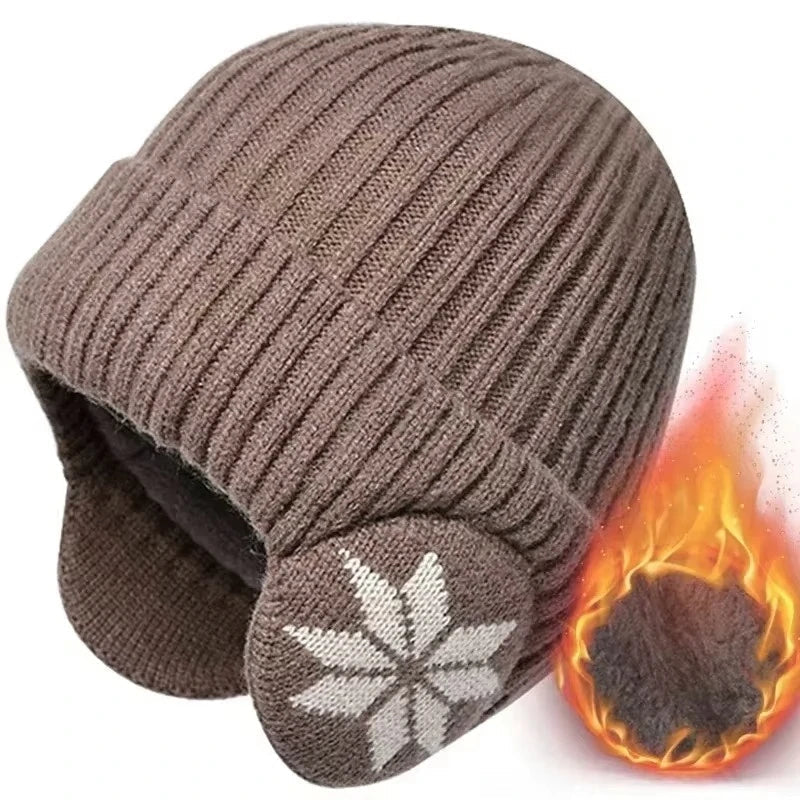 Belro unisex winter knit beanie with ear protection, cozy winter hat with ear flaps for warmth and comfort.
