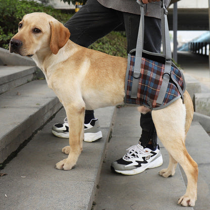 Mivoza orthopedic dog harness with front and rear leg support, adjustable and breathable for pet mobility and comfort.