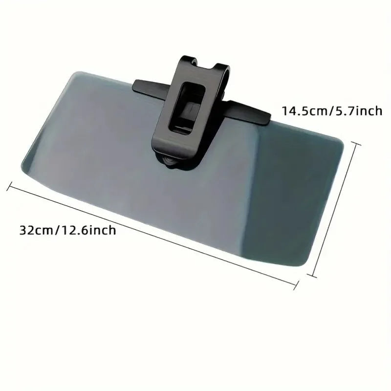 Belro anti-glare car sun visor extender attached to vehicle sun visor, reducing glare for safer driving.