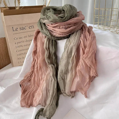 Soft gradient cotton shawl by Belro, a cozy winter scarf with a stylish design, perfect for adding warmth and elegance to your outfit.