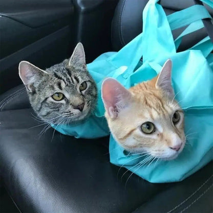 Belro anti-scratching travel cat carrier pouch for automotive use, featuring durable material and compact design for pet transport.