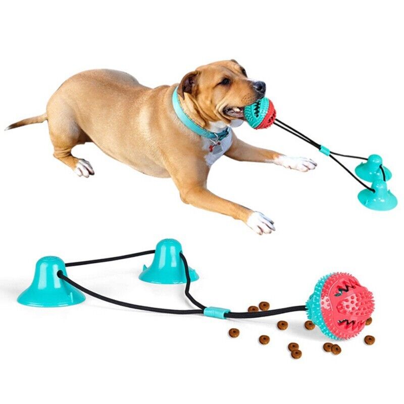 Belro dog suction toy with colorful rubber design for interactive play and chewing, suitable for pet dog entertainment.