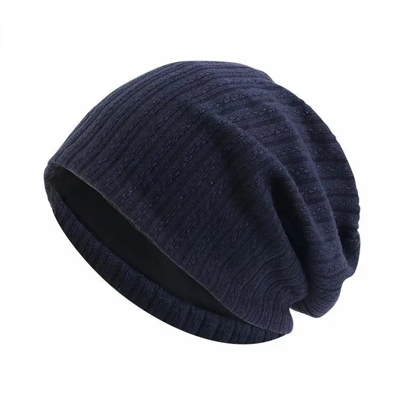 Belro wheat pattern cotton beanie hat for winter, showcasing a cozy, knitted design in natural tones for cold weather.