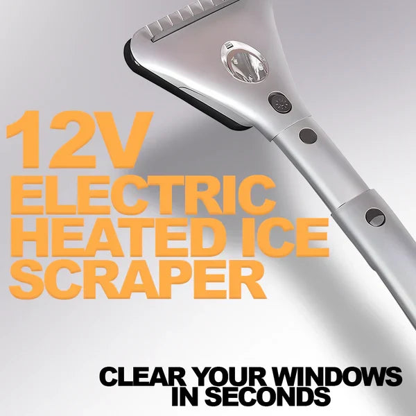 Belro electric heated ice scraper for home and garden, handheld tool designed to clear ice from car windows easily
